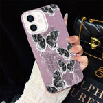 Custodia ibrida PC e TPU con farfalle per iPhone 13 Pro Max