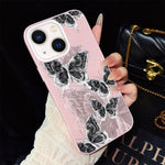 Custodia ibrida PC e TPU con farfalle per iPhone 13 Pro Max