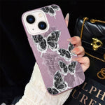 Custodia ibrida PC e TPU con farfalle per iPhone 13 Pro Max