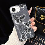 Custodia ibrida PC TPU con motivo farfalle per iPhone 17e e 16e