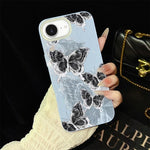 Custodia ibrida PC TPU con motivo farfalle per iPhone 17e e 16e
