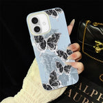 Custodia ibrida PC TPU con motivo farfalle per iPhone 17e e 16e