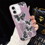Custodia ibrida PC TPU con motivo farfalle per iPhone 17e e 16e