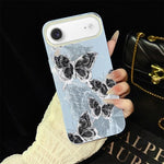 Custodia ibrida PC TPU con motivo farfalle per iPhone 17e e 16e