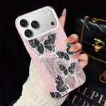Custodia ibrida PC TPU con motivo farfalle per iPhone 17e e 16e