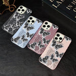 Custodia ibrida PC TPU con motivo farfalle per iPhone 17e e 16e
