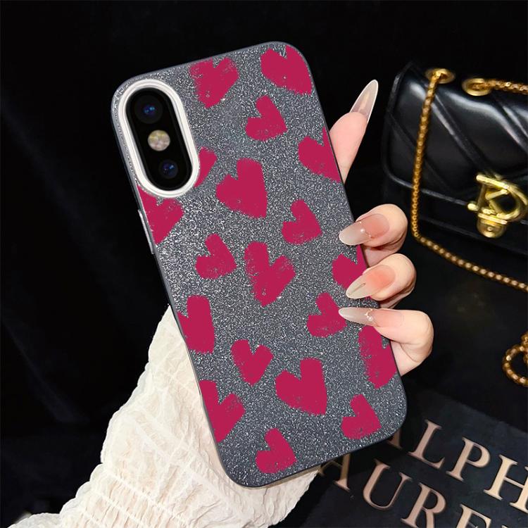 Custodia ibrida PC e TPU con cuori per iPhone 11 Pro Max