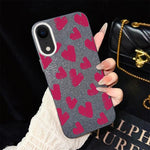 Custodia ibrida PC e TPU con cuori per iPhone 11 Pro Max