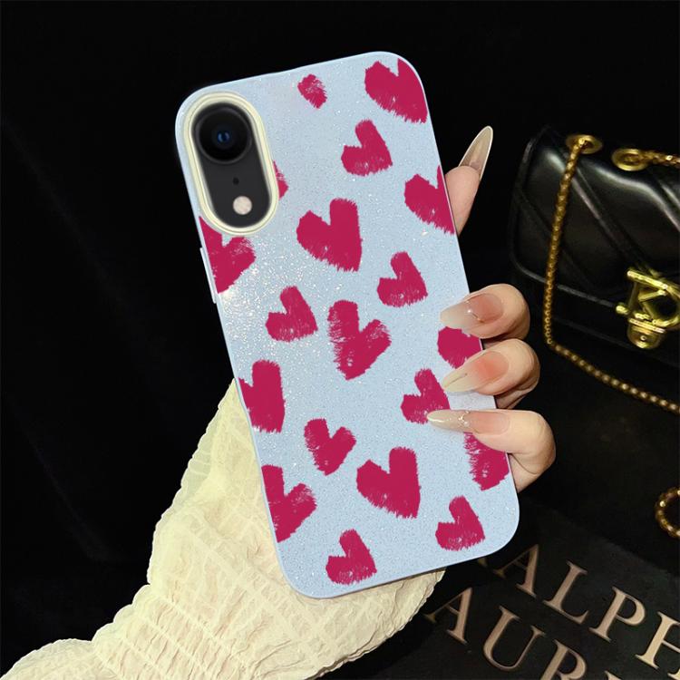 Custodia ibrida PC e TPU con cuori per iPhone 11 Pro Max
