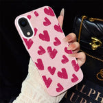Custodia ibrida PC e TPU con cuori per iPhone 11 Pro Max