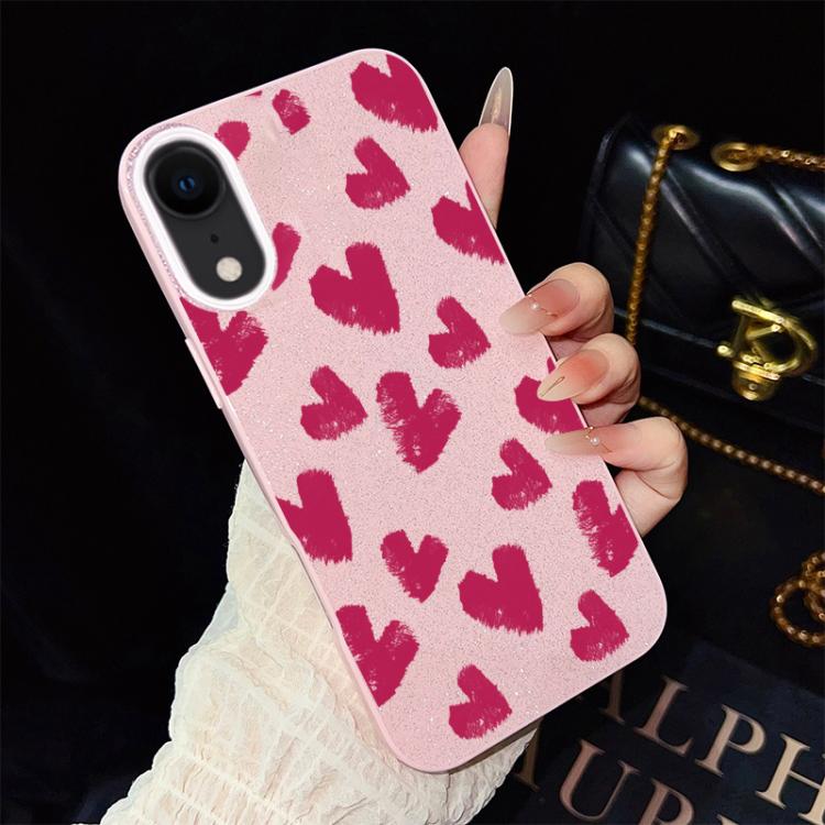 Custodia ibrida PC e TPU con cuori per iPhone 11 Pro Max