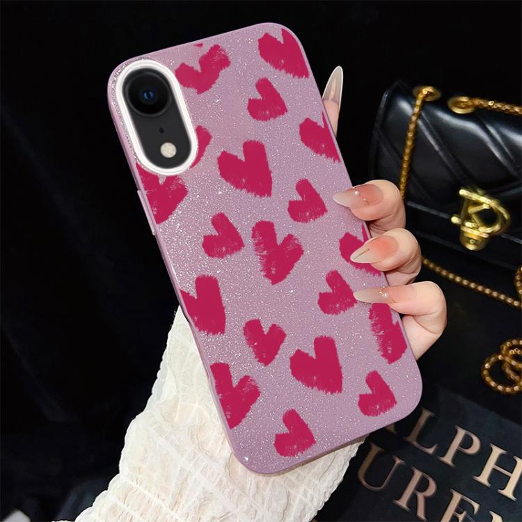 Custodia ibrida PC e TPU con cuori per iPhone 11 Pro Max