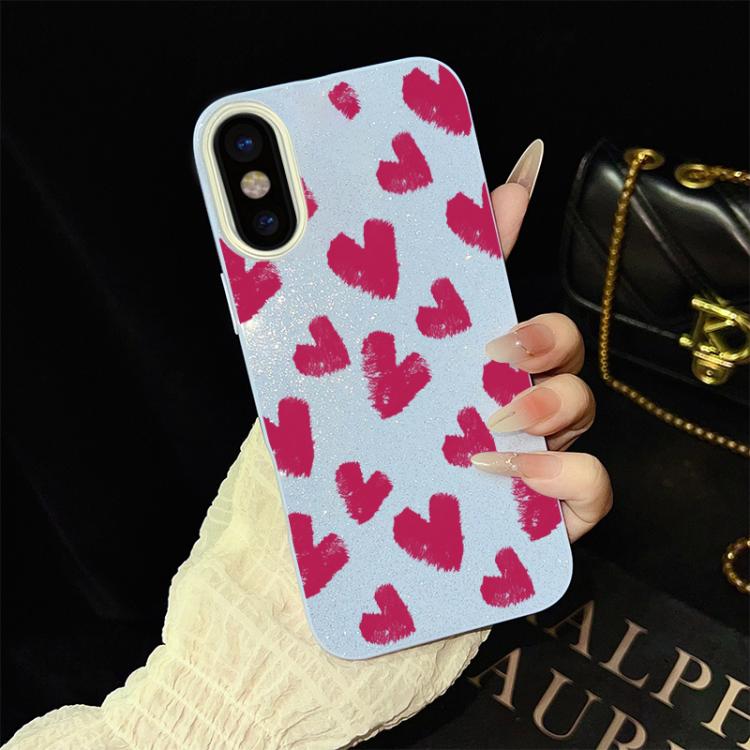 Custodia ibrida PC e TPU con cuori per iPhone 11 Pro Max