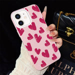 Custodia ibrida PC e TPU con cuori per iPhone 11 Pro Max