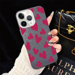 Custodia ibrida PC e TPU con cuori per iPhone 11 Pro Max