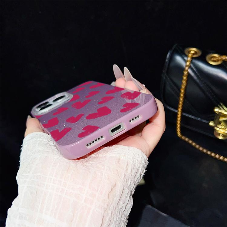 Custodia ibrida PC e TPU con cuori per iPhone 11 Pro Max