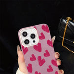 Custodia ibrida PC e TPU con cuori per iPhone 11 Pro Max