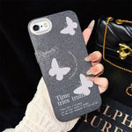 Custodia ibrida PC TPU con farfalle per iPhone 8 Plus 7 Plus