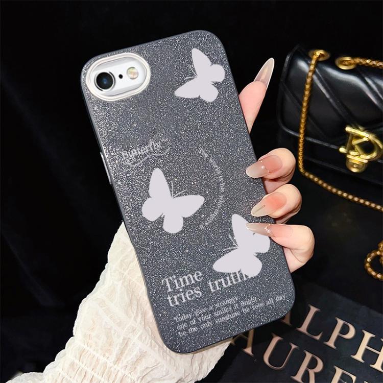 Custodia ibrida PC TPU con farfalle per iPhone 8 Plus 7 Plus