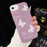 Custodia ibrida PC TPU con farfalle per iPhone 8 Plus 7 Plus