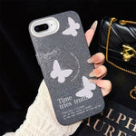 Custodia ibrida PC TPU con farfalle per iPhone 8 Plus 7 Plus