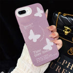 Custodia ibrida PC TPU con farfalle per iPhone 8 Plus 7 Plus