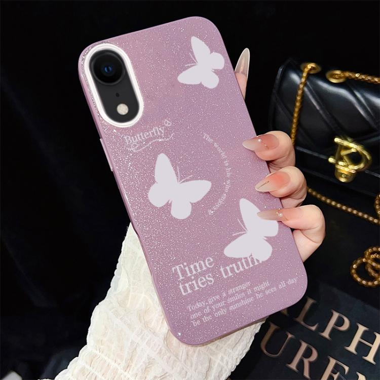 Custodia ibrida PC TPU con farfalle per iPhone 11 Pro Max