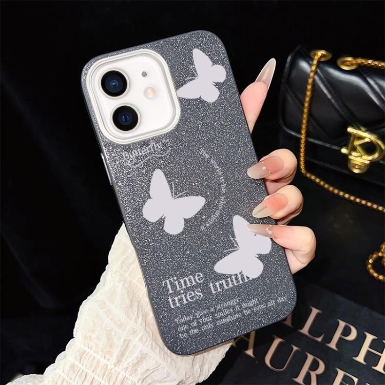 Custodia ibrida PC TPU con farfalle per iPhone 11 Pro Max