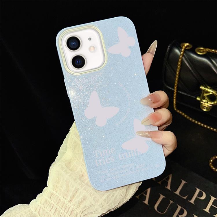 Custodia ibrida PC TPU con farfalle per iPhone 11 Pro Max