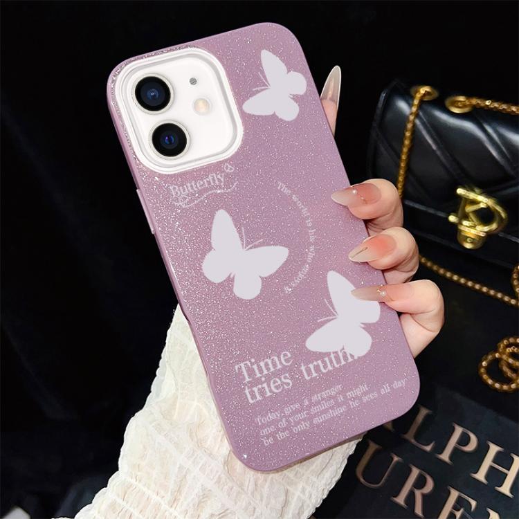 Custodia ibrida PC TPU con farfalle per iPhone 11 Pro Max