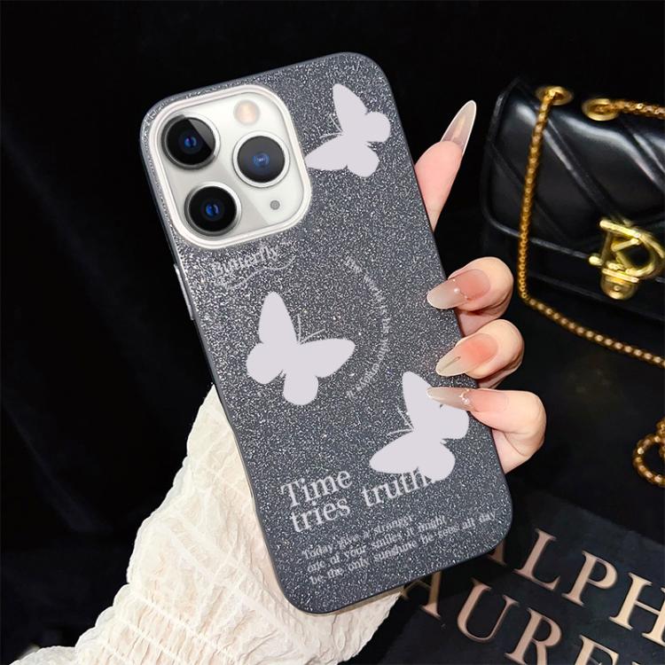 Custodia ibrida PC TPU con farfalle per iPhone 11 Pro Max