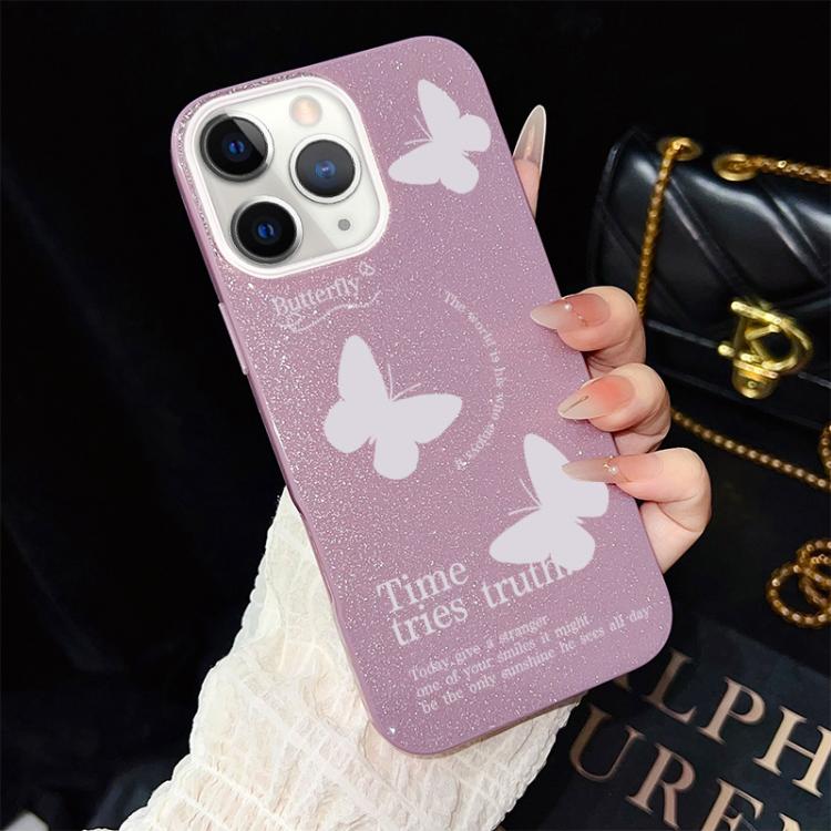 Custodia ibrida PC TPU con farfalle per iPhone 11 Pro Max