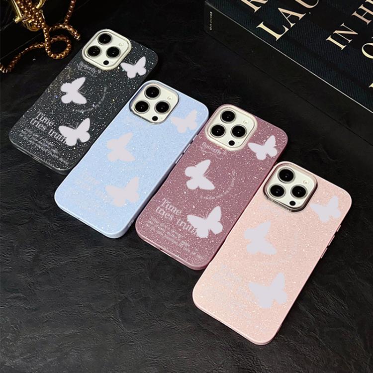 Custodia ibrida PC TPU con farfalle per iPhone 8 Plus 7 Plus
