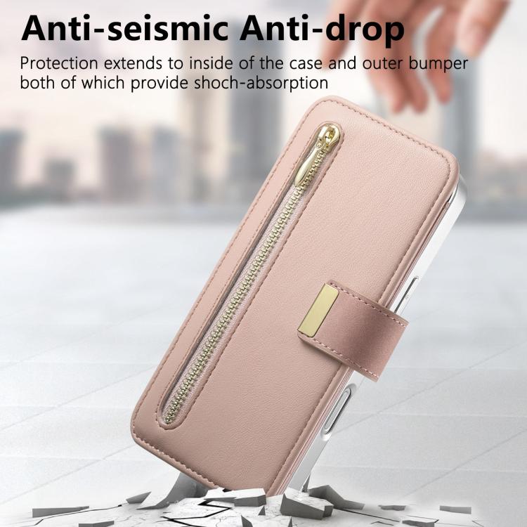 Portafoglio con cerniera e blocco RFID per Galaxy S26+, S26 Ultra e S25 Edge 5G