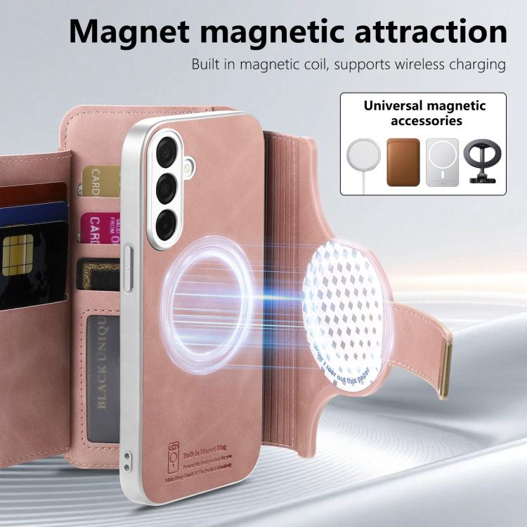 Portafoglio con cerniera e blocco RFID per Galaxy S26+, S26 Ultra e S25 Edge 5G