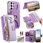 Portafoglio con cerniera e blocco RFID per Galaxy S26+, S26 Ultra e S25 Edge 5G