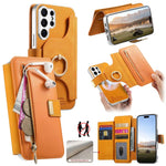 Portafoglio con cerniera e blocco RFID per Galaxy S26+, S26 Ultra e S25 Edge 5G