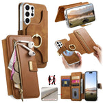 Portafoglio con cerniera e blocco RFID per Galaxy S26+, S26 Ultra e S25 Edge 5G