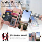 Portafoglio con cerniera e blocco RFID per Galaxy S25+, S25 Ultra e S24 FE 5G