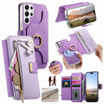 Portafoglio con cerniera e blocco RFID per Galaxy S25+, S25 Ultra e S24 FE 5G