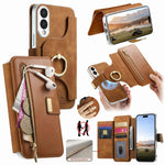 Portafoglio con cerniera e blocco RFID per Galaxy S26+, S26 Ultra e S25 Edge 5G