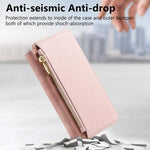 Custodia portafoglio in pelle vegana per iPhone 15 Pro