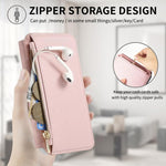 Custodia portafoglio in pelle vegana per iPhone 15 Pro