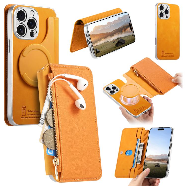 Custodia portafoglio in pelle vegana per iPhone 15 Pro