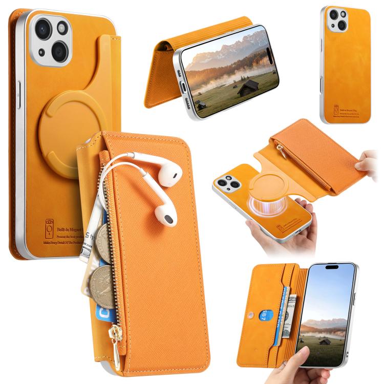 Custodia portafoglio in pelle vegana per iPhone 15 Pro