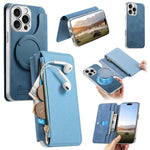 Custodia portafoglio in pelle vegana per iPhone 13 Pro Max