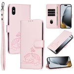 Custodia portafoglio in ecopelle con protezione RFID per iPhone X
