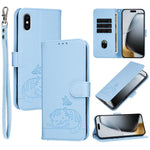 Custodia portafoglio in ecopelle con protezione RFID per iPhone X