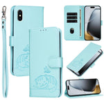 Custodia portafoglio in ecopelle con protezione RFID per iPhone X