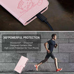 Custodia portafoglio in ecopelle con protezione RFID per iPhone